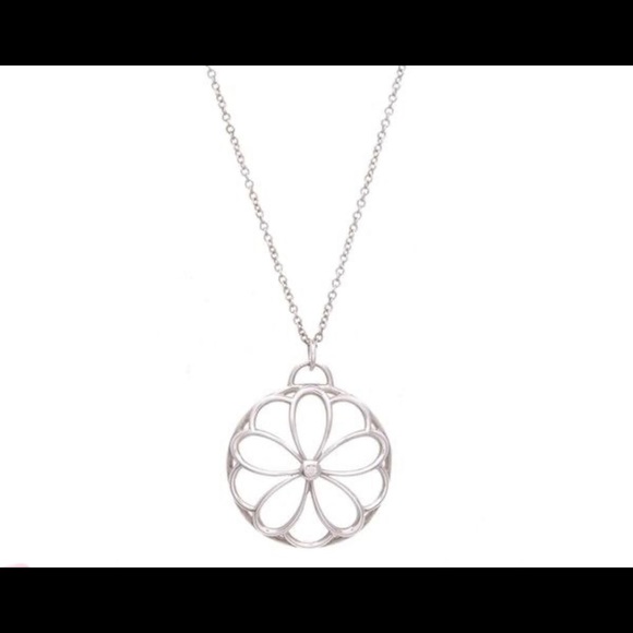 Tiffany & co. Silver pendant w/ diamond